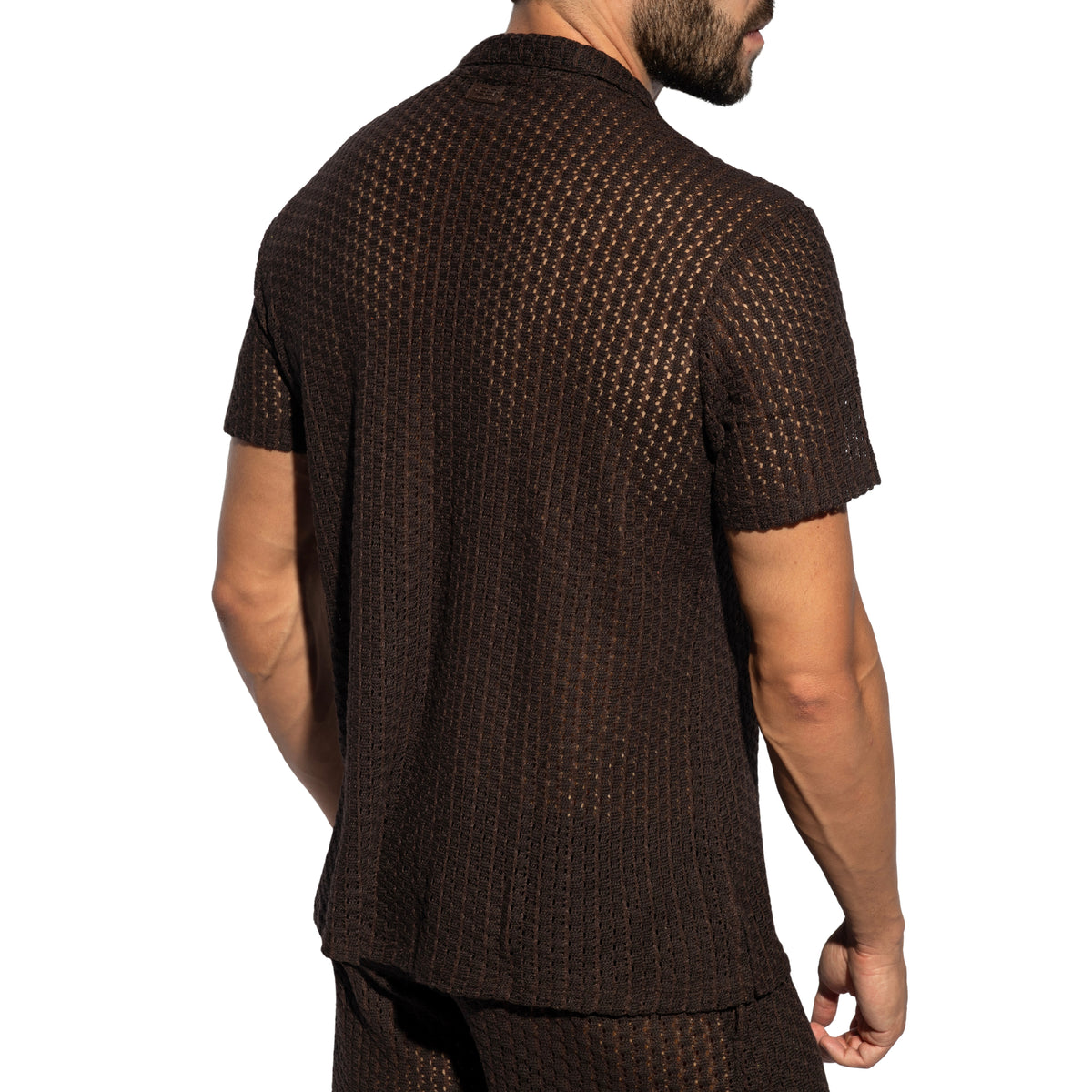 ES Collection Eyelet Shirt Brown SHT043