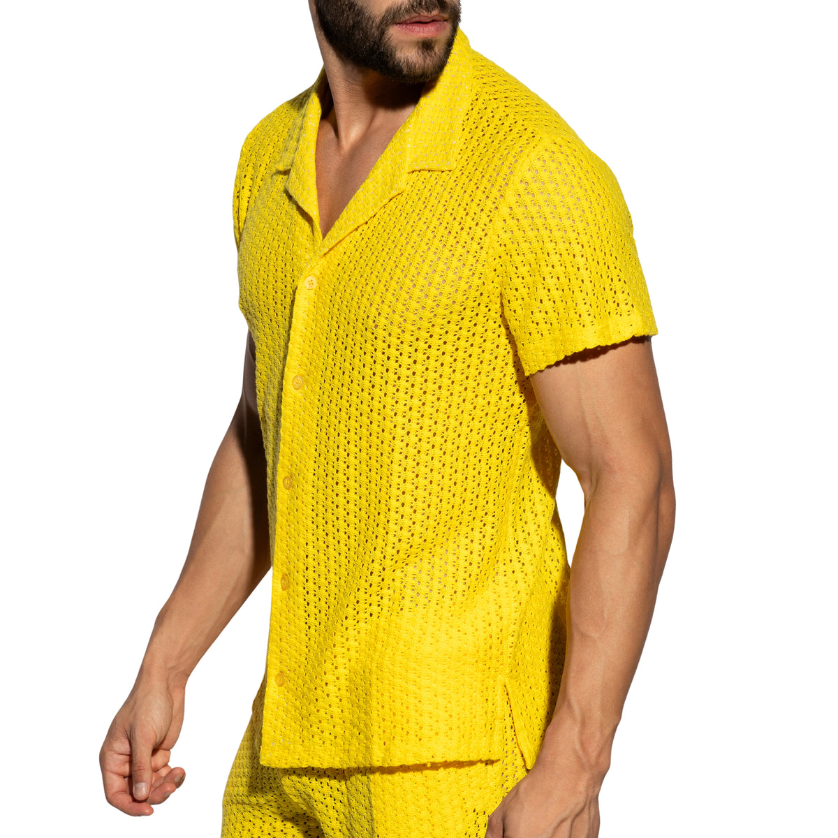 ES Collection Eyelet Shirt Yellow SHT043