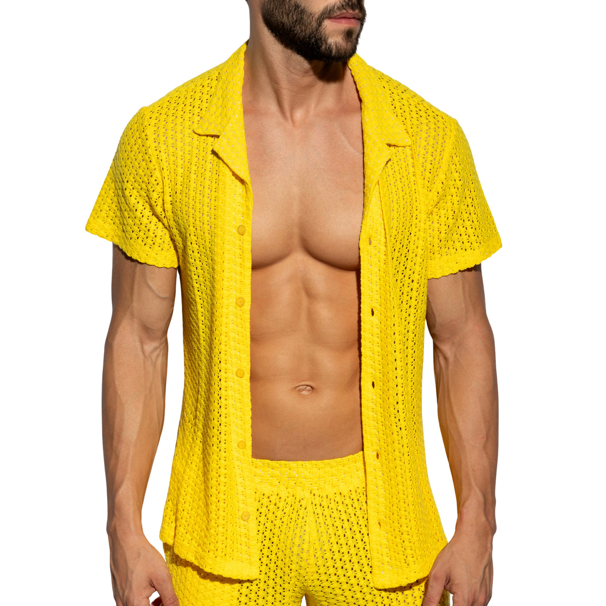 ES Collection Eyelet Shirt Yellow SHT043