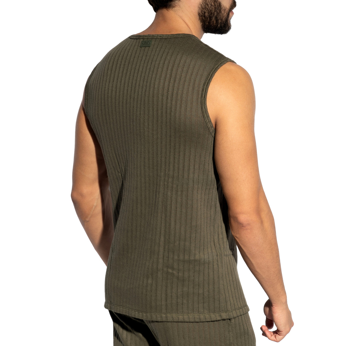 ES Collection Rustic Rib Tank Top Khaki TS381
